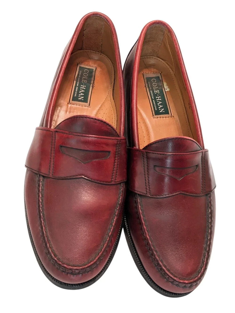 Cole Haan Men Loafers Brown New Heels Work Dressy Classic Slip On Size 9D